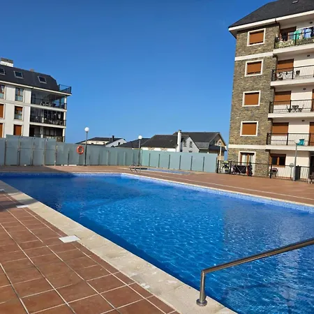 Apartamento Costa Playa De Llas, Terraza, Piscina Y Pista De Pádel Foz